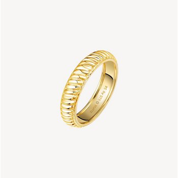 Ring 58 - Twist - 925/- Silber, 18k vergoldet