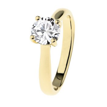 Ring 56 - Gelbgold 585 - 1,0ct LAB Grown Diamant