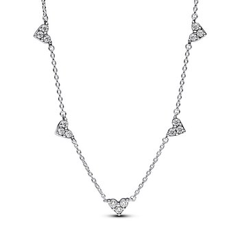 Collier - Silber - Dreifachstein Herz Halskette