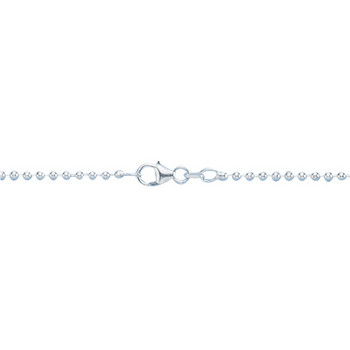 Halskette 50 cm - Edelstahl - Kugel - silberfarben