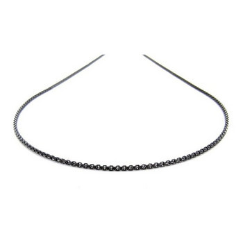 Halskette 80 cm - Edelstahl - Venezianer - schwarz