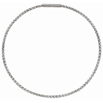 Halskette 38-60 cm - Edelstahl - Zopfmuster