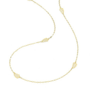 Halskette 90 cm - Gold 375 9K - Acht Blüten