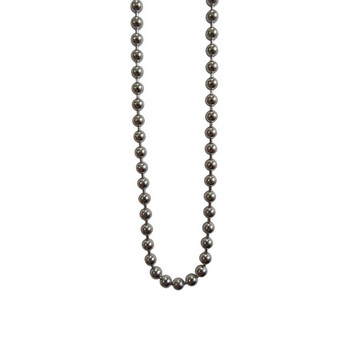 Halskette 45 cm - Edelstahl - Kugel - grau