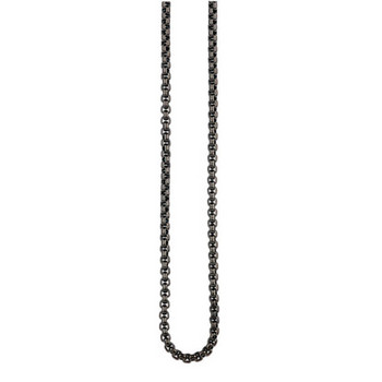 Halskette 90 cm - Edelstahl - Venezianer - schwarz