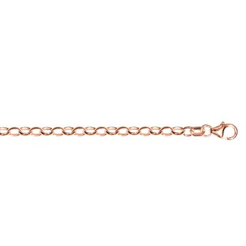 Halskette 80 cm - Sterlingsilber - Erbskette rosé