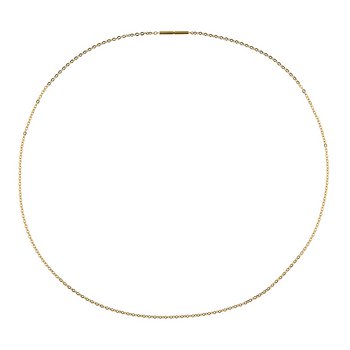 Halskette 38-60cm - Stahl - Spiegelanker gold 1,5