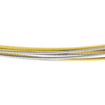 Halsband 45 cm - Edelstahl - Seile 10fach  bicolor