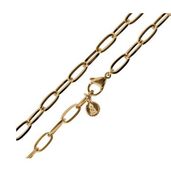 Halskette 50cm - Edelstahl gold - Glückskette