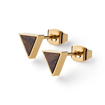 Ohrstecker -Triangle Earring Sandalwood Shiny Gold