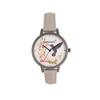 Uhr - Blumenkind Woodstock Kolibri - grau