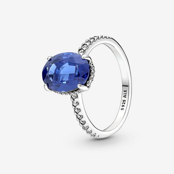 Ring 60 - Sterlingsilber - Statementring Blau
