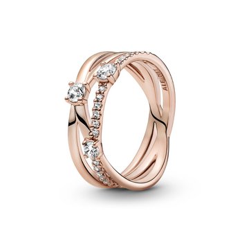 Ring 56 - Rosévergoldet - Dreifach Ring